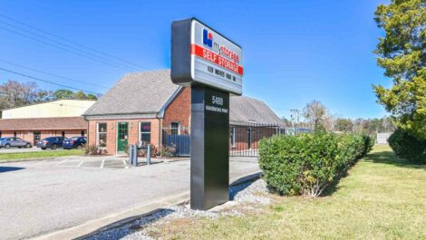 Exterior view of MyStorage Centers Suffolk, VA self storage facility on Nansemond Parkway.